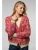 Saachi Orange Mohair Animal Print Cardigan