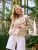 Saachi Brown Flower Crochet Cropped Cardigan