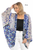 Saachi Abstract Short Floral Kimono