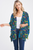 Et' Lois Blue Square Open Wrap Shawl