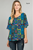Et' Lois Blue Square Soft Knit Top