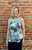 Shana Patchwork Print Crinkle Cowl Top