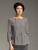 Cut Loose Black Stripe Patch A-line Top