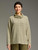 Cut Loose Black Stripe Doublecloth Osize Funnel Pullover