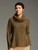 Cut Loose Texture Sweater Knit Cowl Neck Pullover