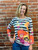 Shana Flower Stripe Knot Hem Top