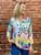 Shana Abstract Layered Hem Top