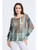 TINA Stephens Vertical Brush Army with Gold Batwing Sweater