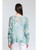 TINA Stephens Palm Batwing Sweater