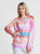 TINA Stephens Lines & Hearts Batwing Sweater