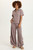XCVI Mink Stripe Gauze Ruched Pants