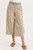 XCVI Taupe Stretch Poplin Barrel Crop