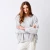 Suzy D Mist Cotton One-Size Raw Edge Sweatshirt