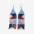 Ink + Alloy Mixed Triangles Beaded Fringe Earrings