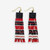 Ink + Alloy Red & Black Game Day Beaded Fringe Earrings