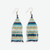 Ink + Alloy Blue Stripe Beaded Fringe Earrings