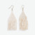Ink + Alloy Cream Beaded Fringe Earrings