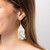 Ink + Alloy Cream Beaded Fringe Earrings