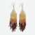Ink + Alloy  Metallic Ombre Beaded Fringe Earrings