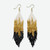 Ink + Alloy Black Ombre Beaded Fringe Earrings