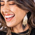 Ink + Alloy Black Ombre Beaded Fringe Earrings