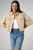 Liverpool Khaki Cotton Modal Frayed Flounce Jacket