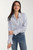 Liverpool White Stripe Scrunch Sleeve Shirt