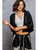 POL Black Cotton Crochet Open Cardigan