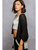 POL Black Cotton Crochet Open Cardigan