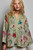POL Sage Cotton Kantha Quilted Peplum Jacket