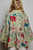 POL Sage Cotton Kantha Quilted Peplum Jacket
