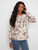 Charlie B Muted Floral Cotton Sweater