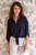 XCVI Navy Tie Front Shirt