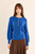 Molly Bracken Royal Henley Button Sweater