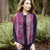 In Style Purple Paisley Merino Wool Scarf