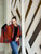 In Style Morocco Red Merino Wool Poncho