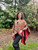 In Style Fuchsia Bird Merino Wool Poncho