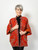 In Style Tangerine Bird Merino Wool Jacket