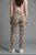 Tempo Paris Beige Leaf Crinkle Pants