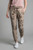 Tempo Paris Beige Leaf Crinkle Pants