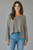 Tempo Paris Taupe Cotton Uneven Hem Sweater