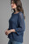 Tempo Paris Navy Cotton Raglan Sleeve Sweater
