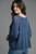 Tempo Paris Navy Cotton Raglan Sleeve Sweater