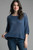 Tempo Paris Navy Cotton Raglan Sleeve Sweater