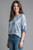 Tempo Paris Sky Metallic Mixed Top