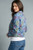 Tempo Paris Blue Floral Reversible Jacket     