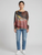 LOOWIE Brown Abstract Wave Printed Sweater