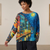 LOOWIE Blue Venice Starry Night Printed Sweater