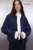 Noa Maison Bouclé Polo Collar Oversized Cardigan