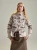 Noa Maison Stone Ethnic Pattern Mock Neck Cardigan